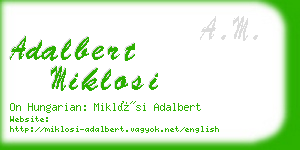 adalbert miklosi business card